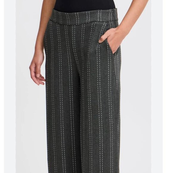 Ichi Ihruti Wide Leg Dark Gray Pants Trousers Sm - Picture 6 of 13